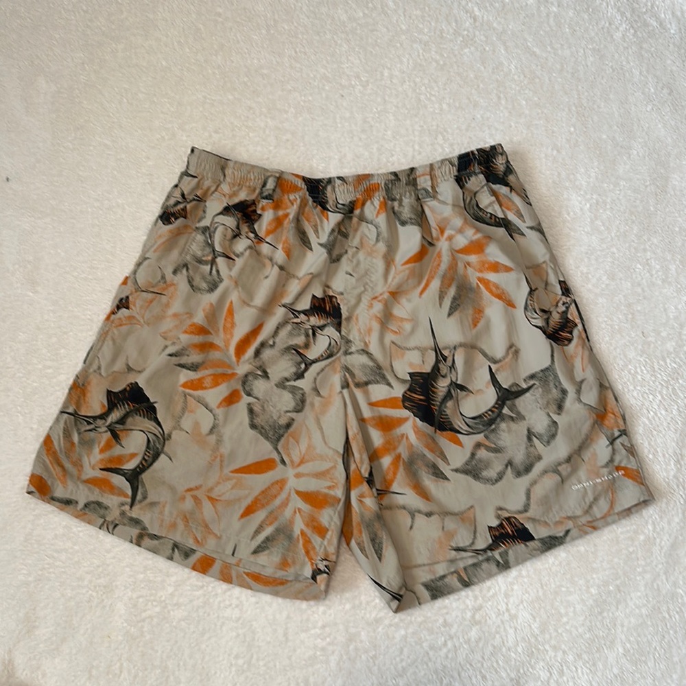 Columbia PFG Omni-Shade Men’s Marlin Print Swim Trunks Size XXL